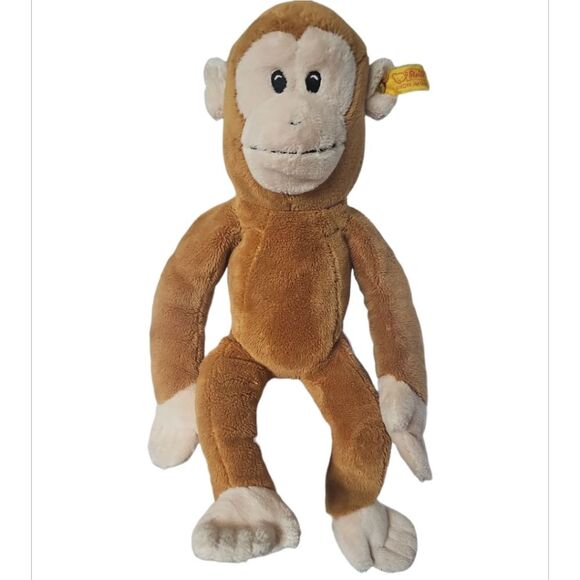 Steiff Other - Authentic Steiff Plush Monkey Toy Soft Brown “Knopf im Ohr” Collectible Gift